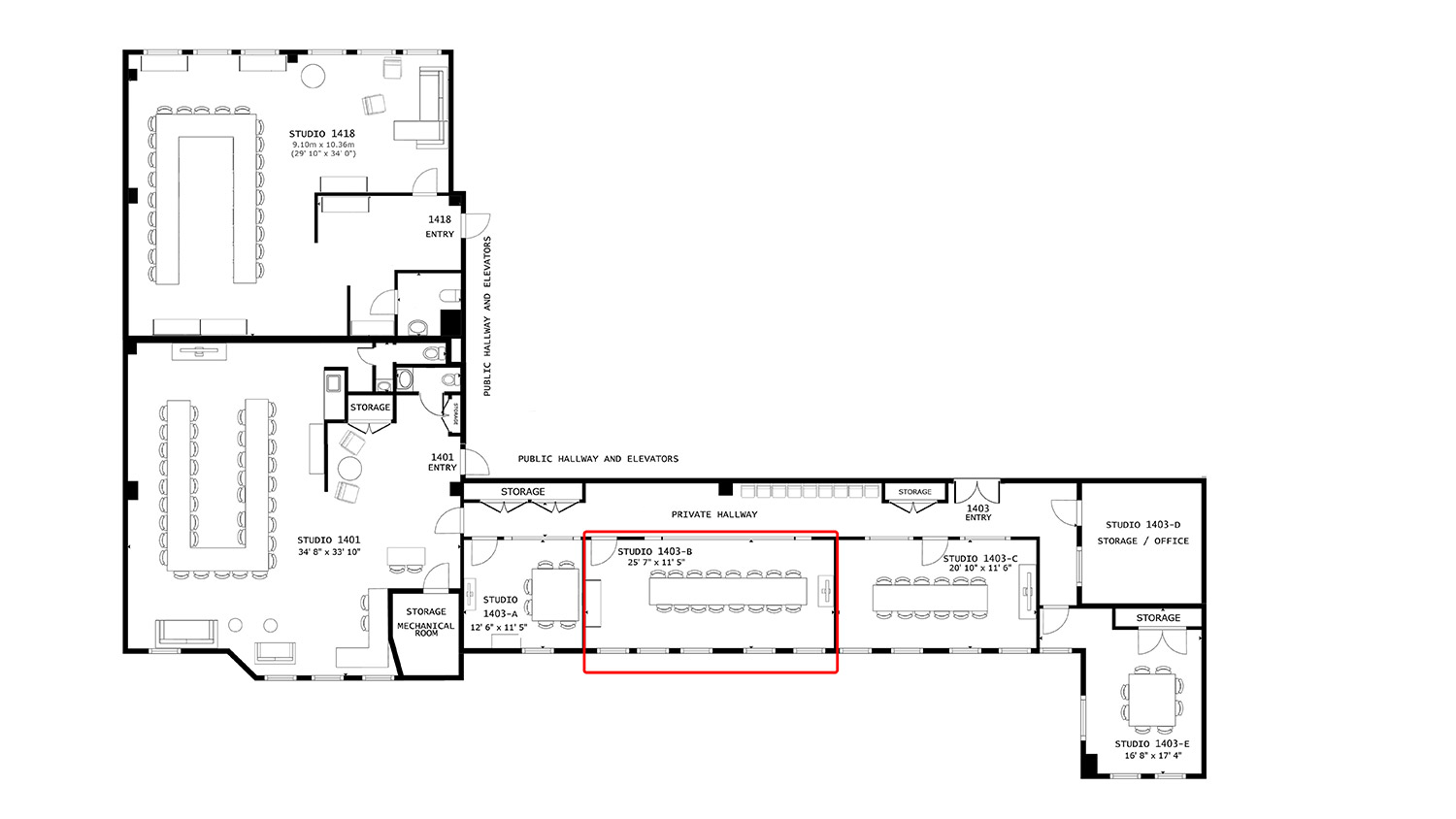 midtown nyc studio event space rental 1403 b 25